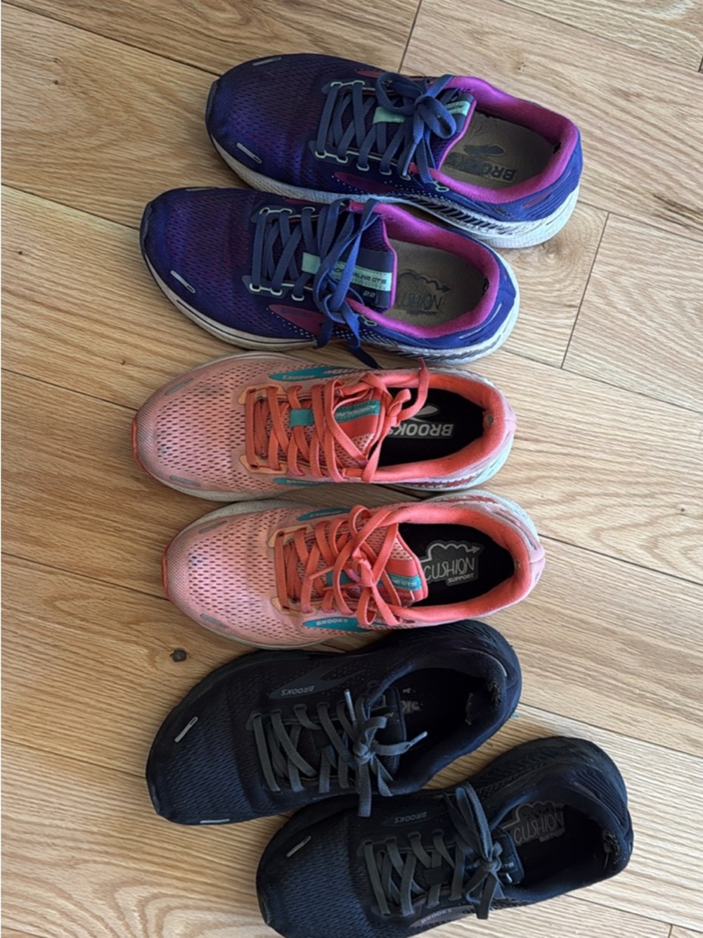 Brooks Women's Running Shoes in Purple, Coral and Black - Trio